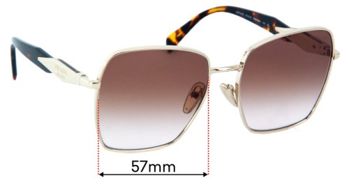 Prada SPR64Z 57mm Replacement Lenses by Sunglass Fix™